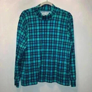 Lands End Women's Cotton Turtleneck Top Shirt Granola girl Fall Size XL